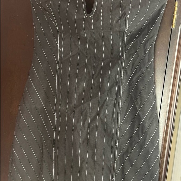 Zara Black Strapless Bodycon Dress Sweetheart Neckline - Picture 3 of 8